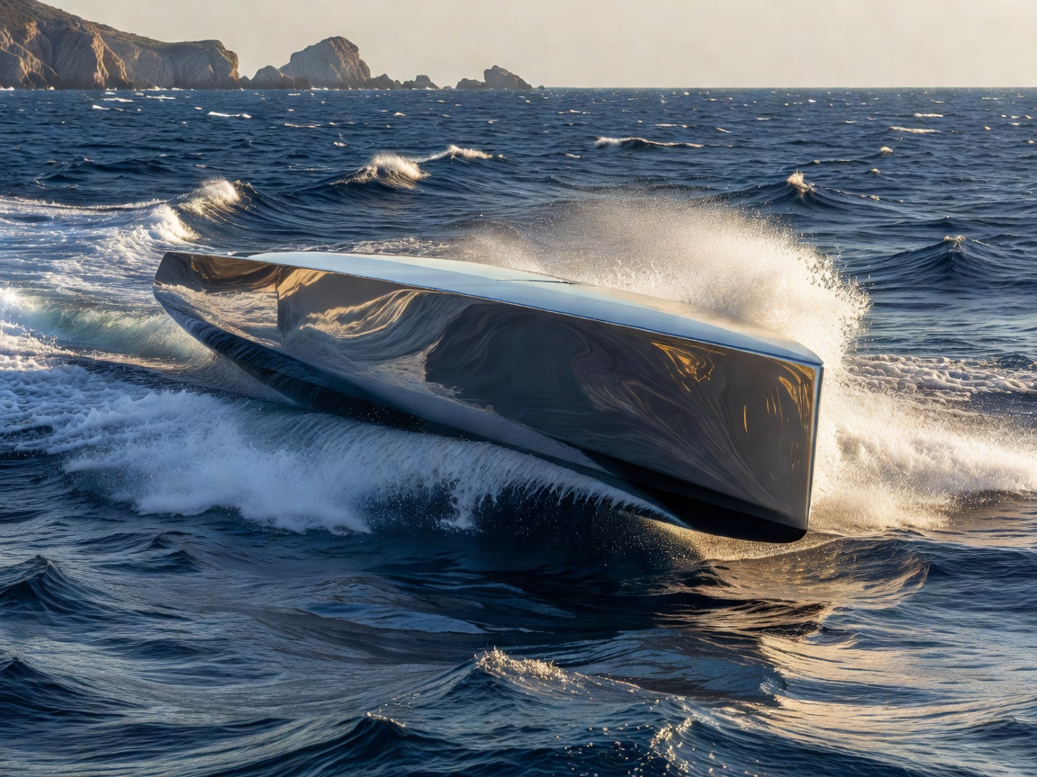 Sailing Yacht A monolithic hull slicing through Mediterranean waves